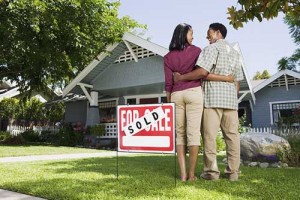 couple buying a house